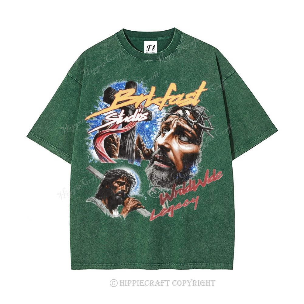 Unisex  jesus bible Washed T-Shirt