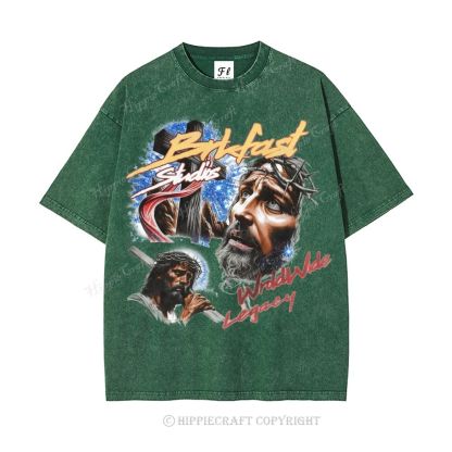 Unisex  jesus bible Washed T-Shirt