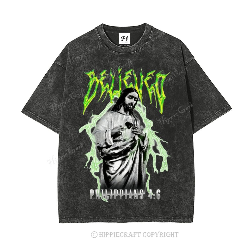 Unisex  PIILIPPIANS 4:6 Washed T-Shirt