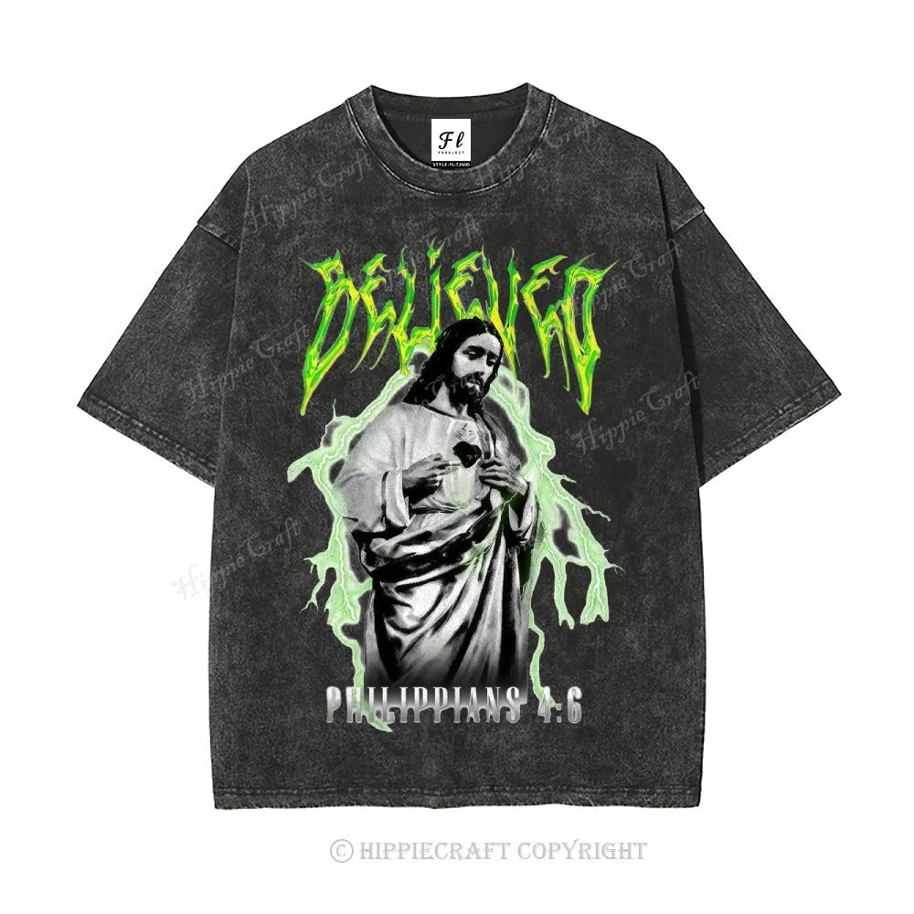 Unisex  PIILIPPIANS 4:6 Washed T-Shirt