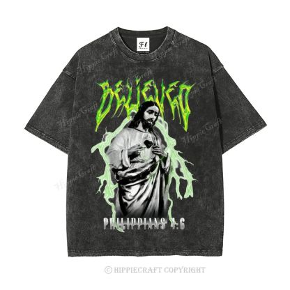 Unisex  PIILIPPIANS 4:6 Washed T-Shirt