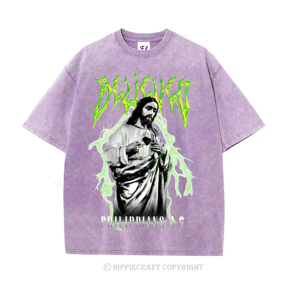 Unisex  PIILIPPIANS 4:6 Washed T-Shirt
