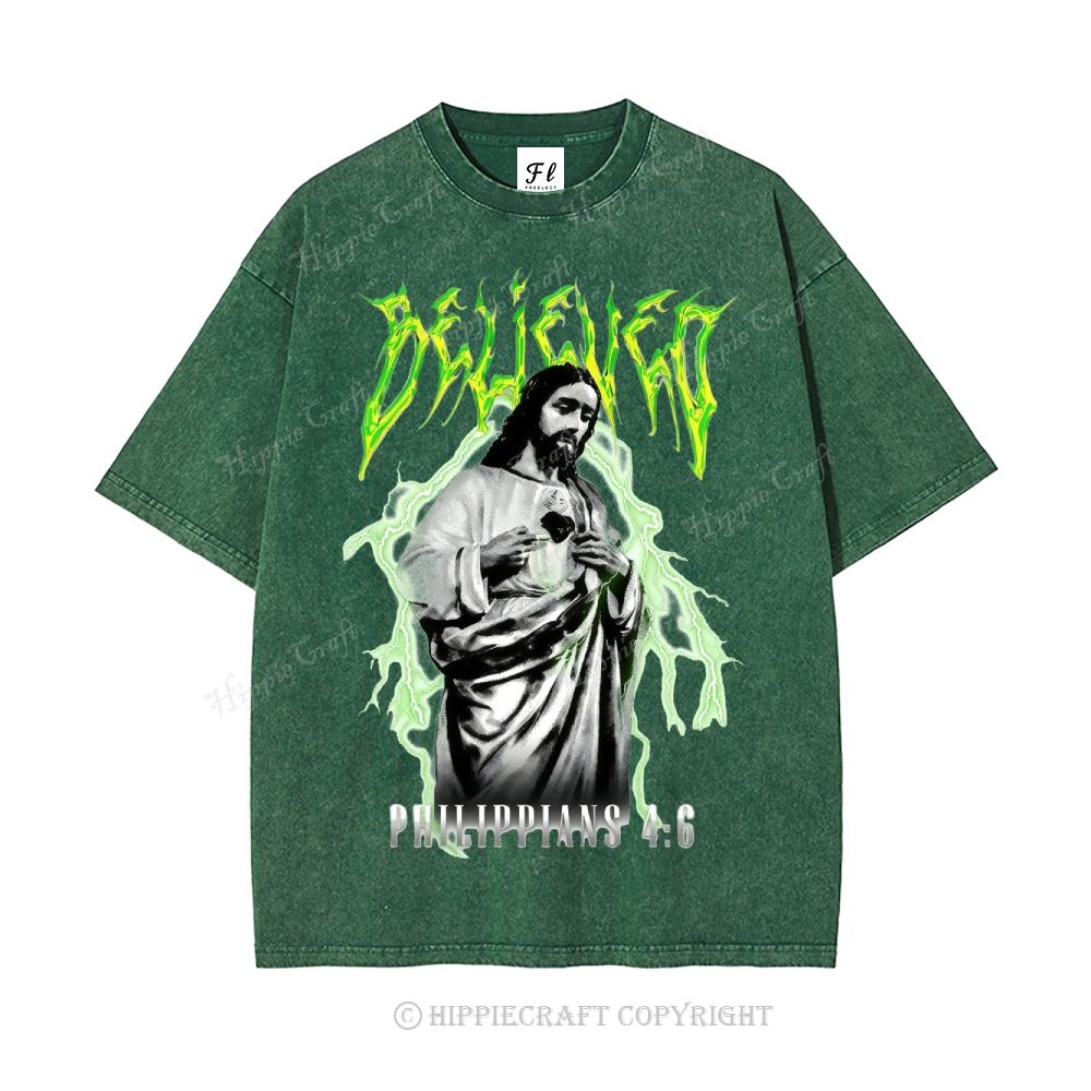 Unisex  PIILIPPIANS 4:6 Washed T-Shirt