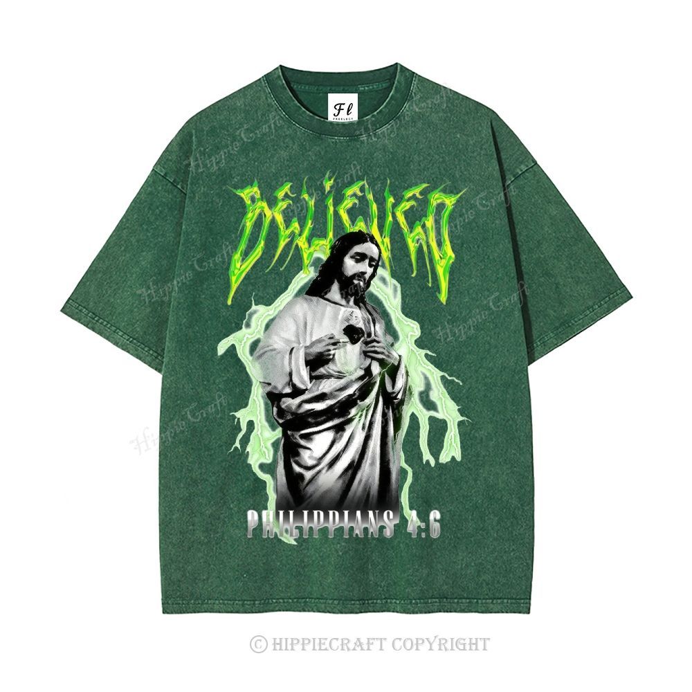 Unisex  PIILIPPIANS 4:6 Washed T-Shirt