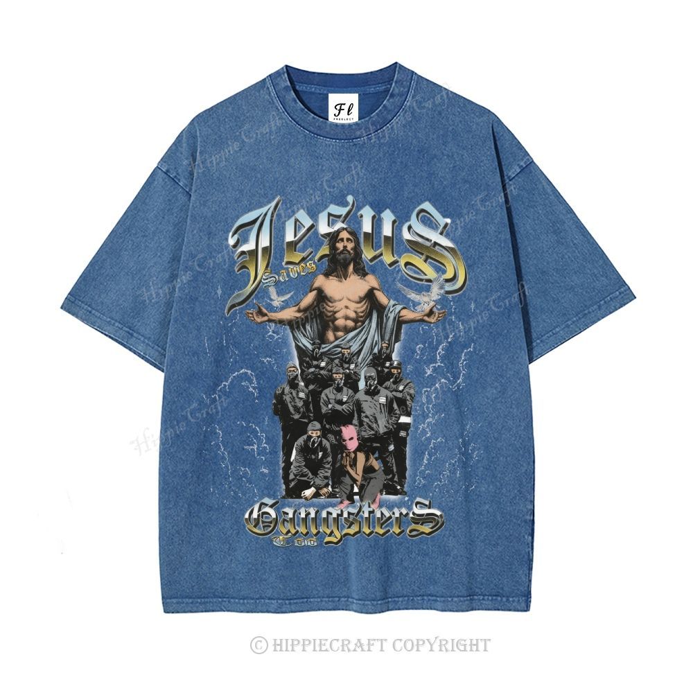 Unisex  jesus bible Washed T-Shirt