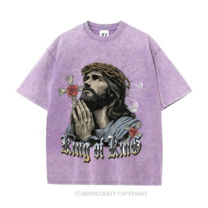Unisex  jesus bible Washed T-Shirt