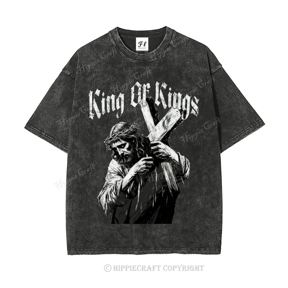 Unisex  king of kings Washed T-Shirt