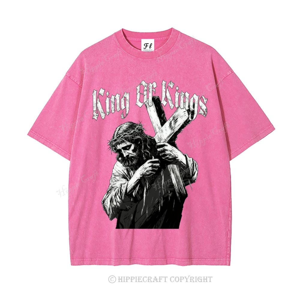 Unisex  king of kings Washed T-Shirt