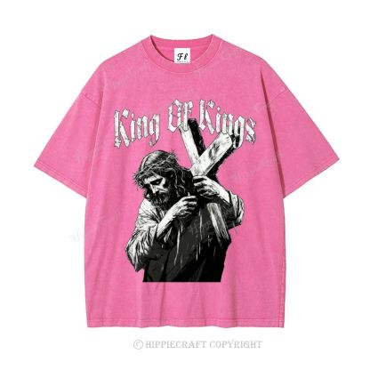 Unisex  king of kings Washed T-Shirt