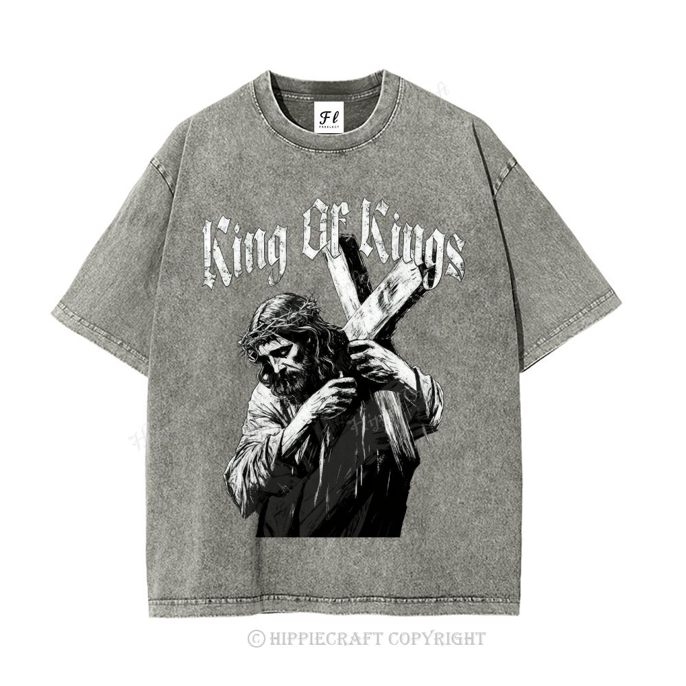 Unisex  king of kings Washed T-Shirt