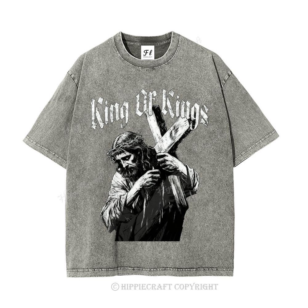 Unisex  king of kings Washed T-Shirt