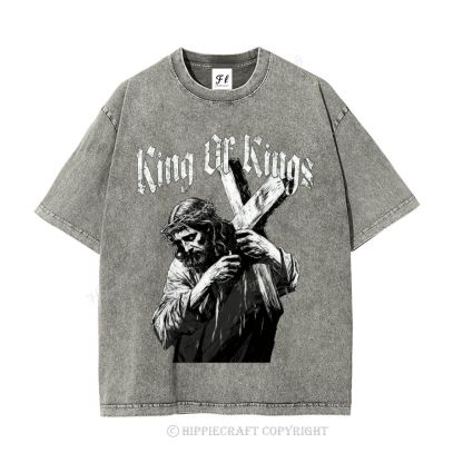 Unisex  king of kings Washed T-Shirt