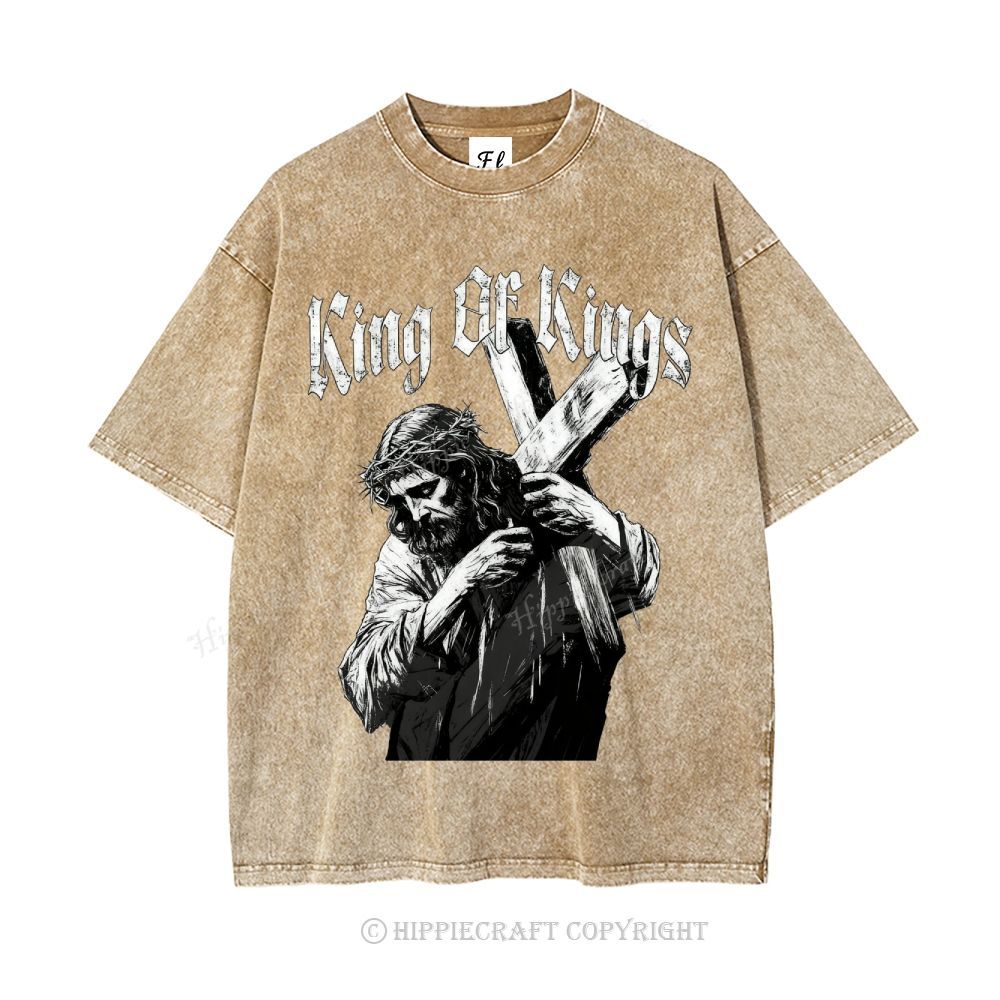 Unisex  king of kings Washed T-Shirt