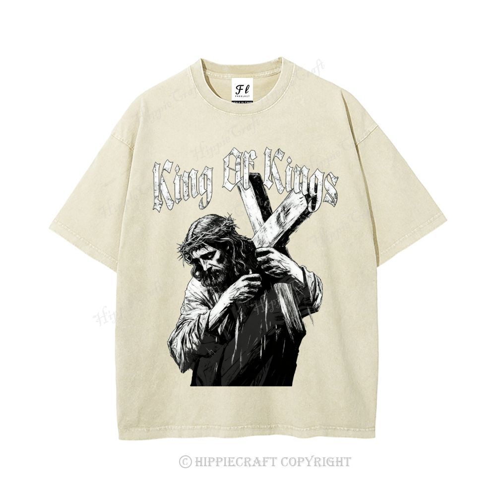 Unisex king of kings Washed T-Shirt