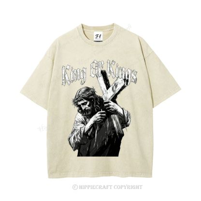 Unisex  king of kings Washed T-Shirt