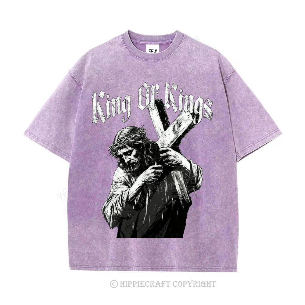 Unisex  king of kings Washed T-Shirt