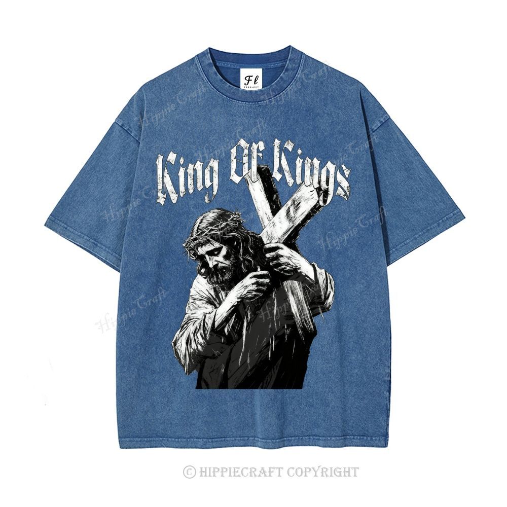 Unisex  king of kings Washed T-Shirt