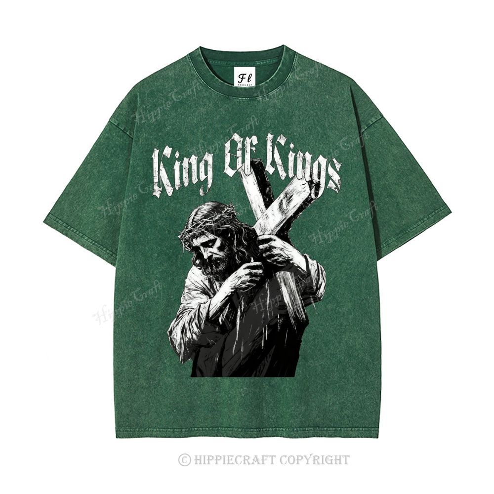 Unisex  king of kings Washed T-Shirt