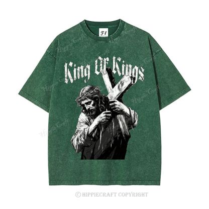 Unisex  king of kings Washed T-Shirt