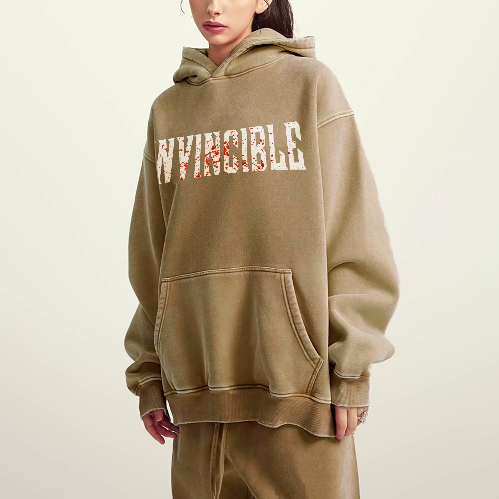 Vintage Oversized Hoodies Invincible