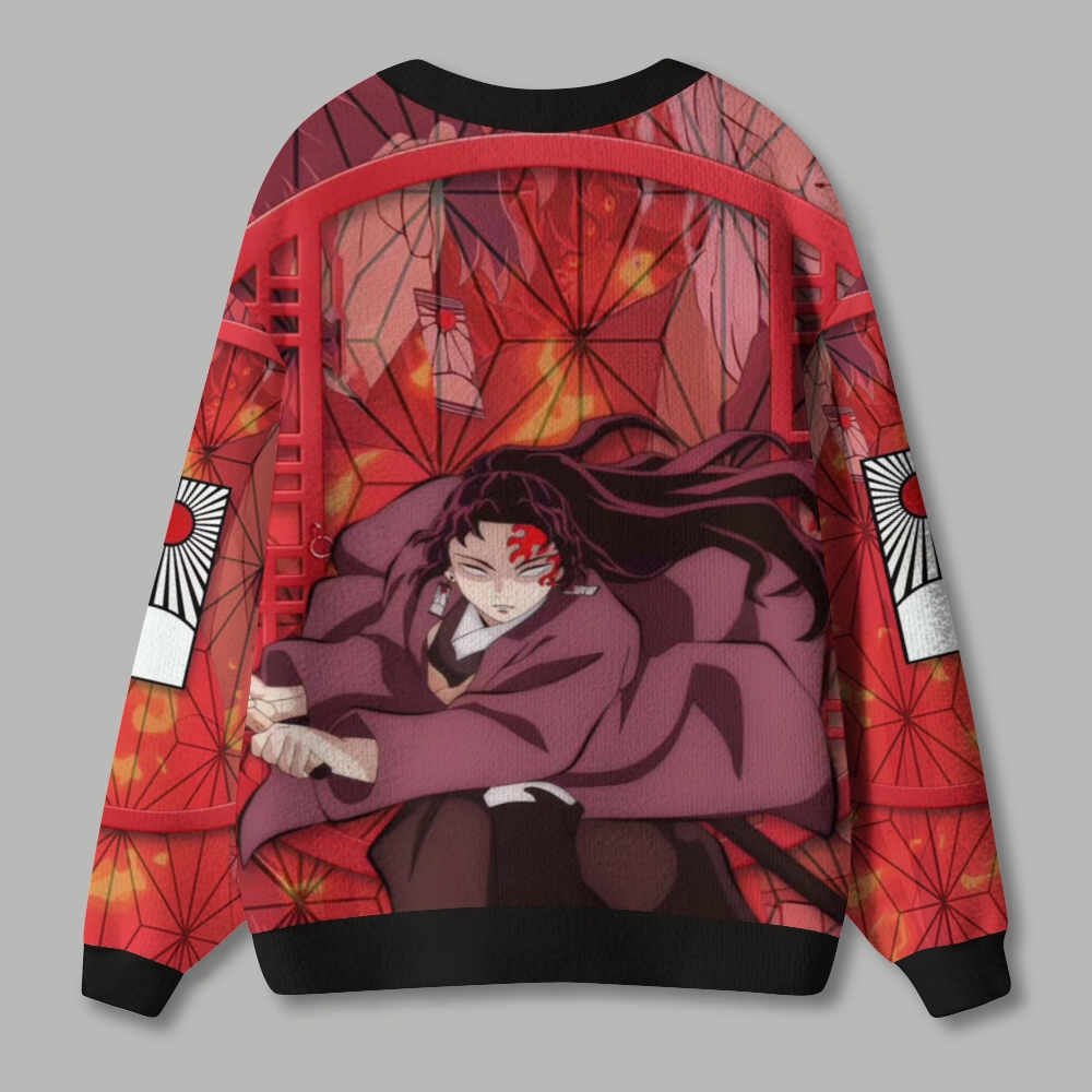Demon Slayer anime knitwear cardigan