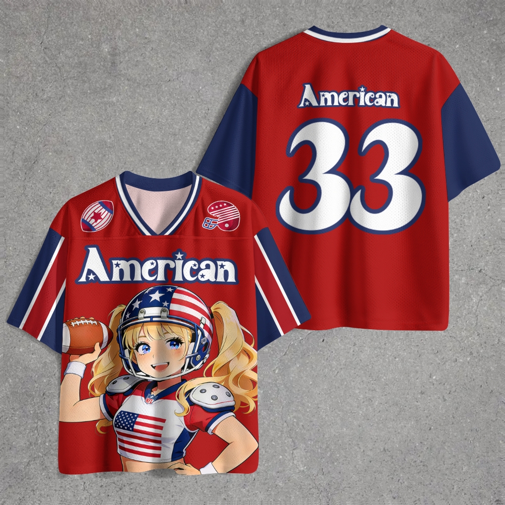 American girl Anime Football Jersey