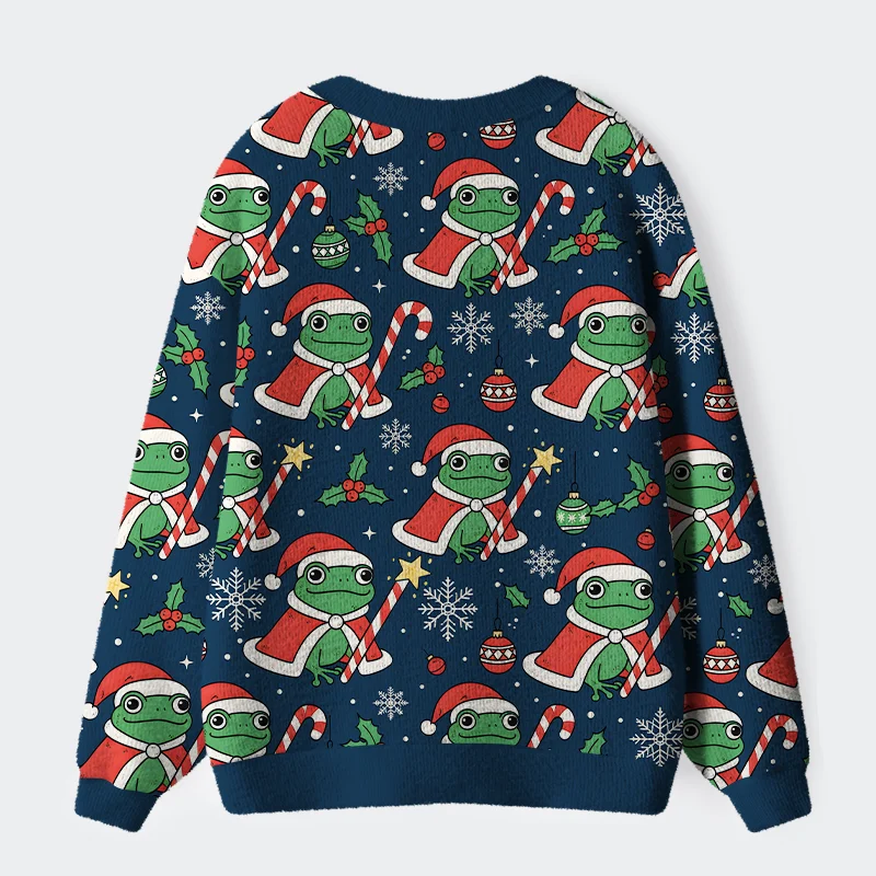  Christmas Frog Ugly Cardigan Sweater