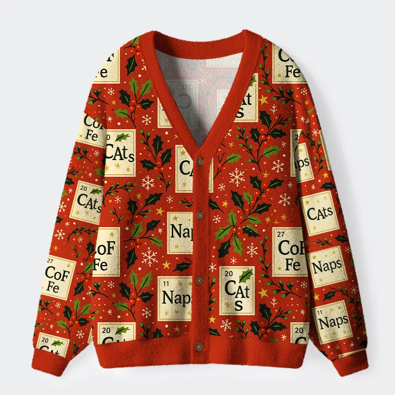  Periodic Table Funny Ugly Cardigan Sweater