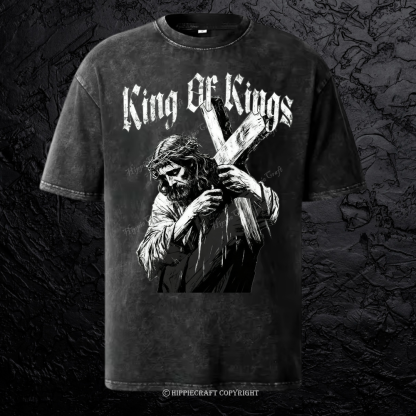 Unisex  king of kings Washed T-Shirt