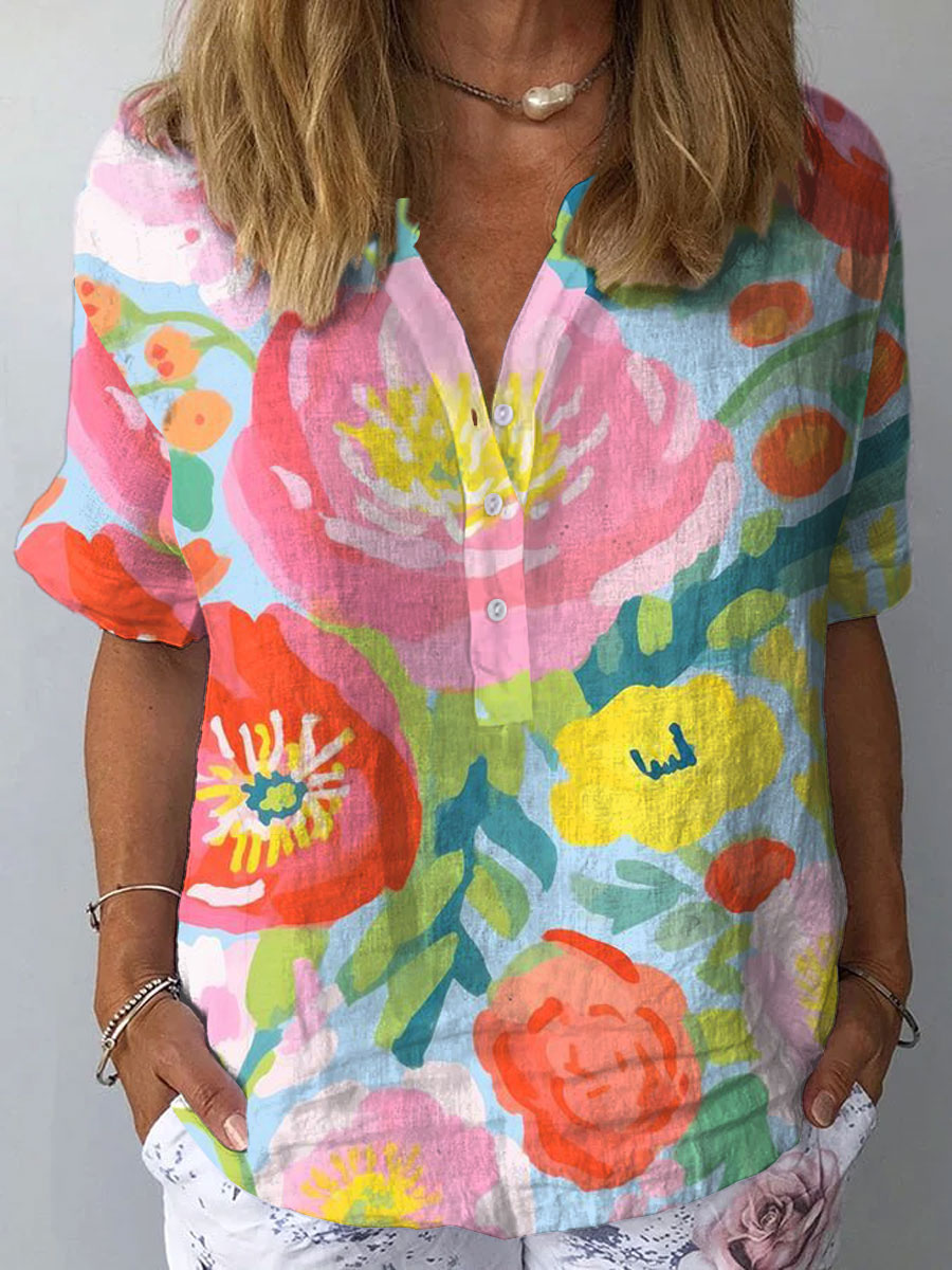 Women's Watercolor Flowers Art Print Dress