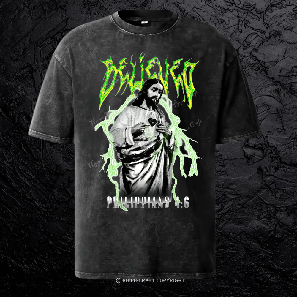 Unisex  PIILIPPIANS 4:6 Washed T-Shirt