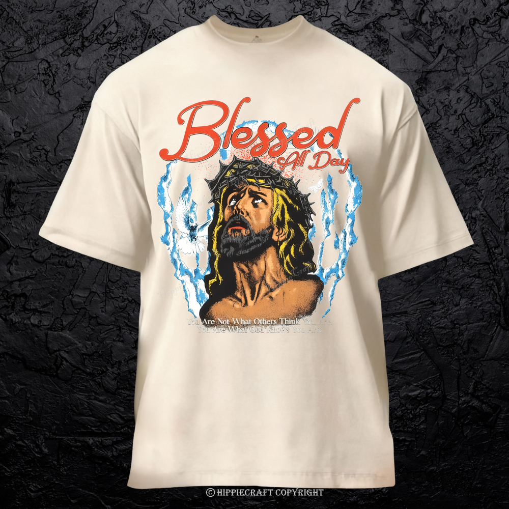 Unisex  blessed all day Washed T-Shirt
