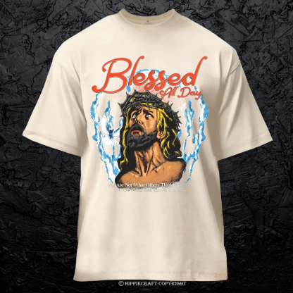 Unisex  blessed all day Washed T-Shirt