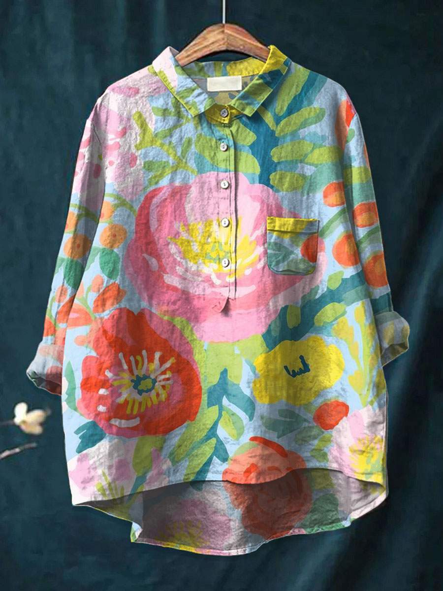 Women's Watercolor Flowers Art Print Dress