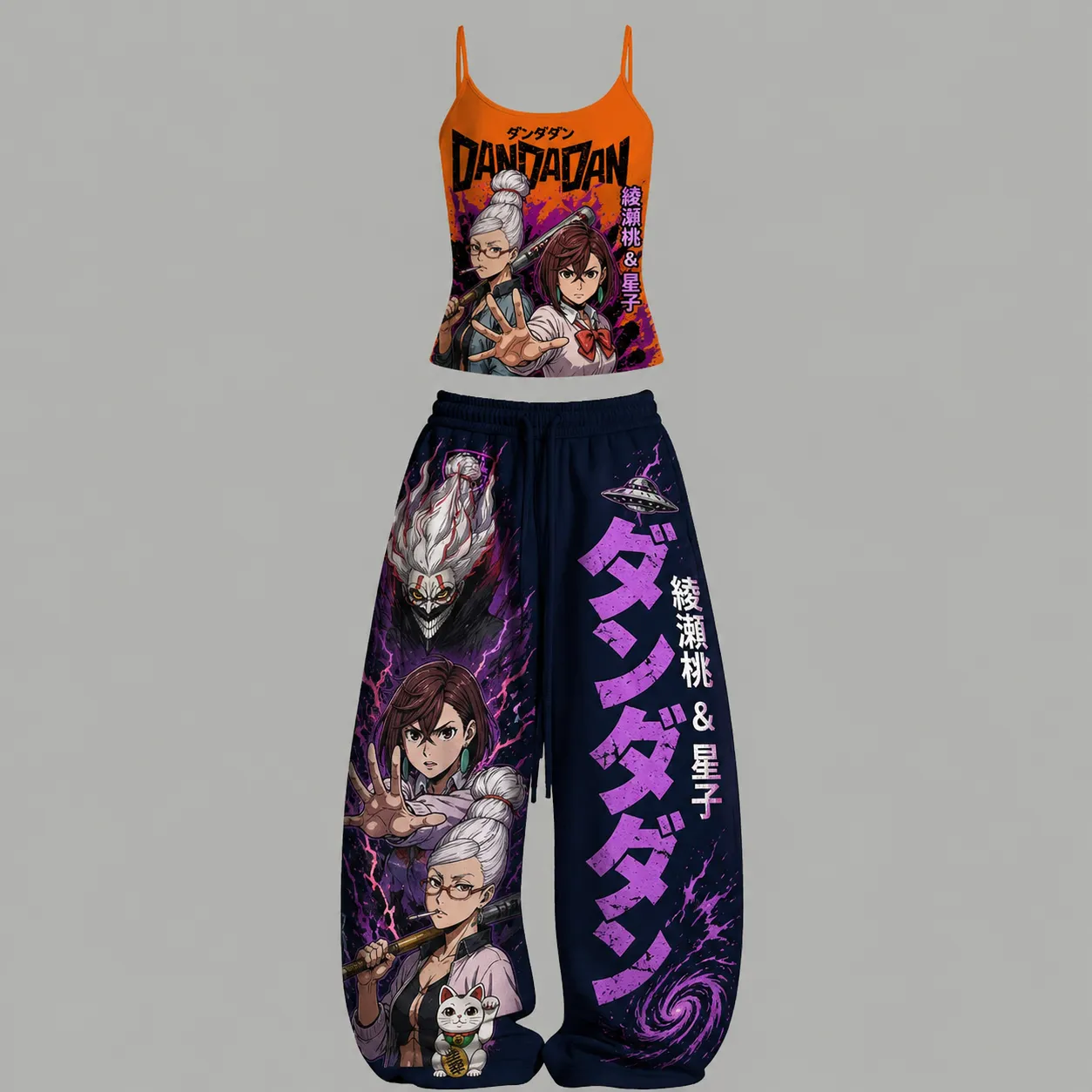Dandadan Top & Elasticated Trousers Two-Piece Set