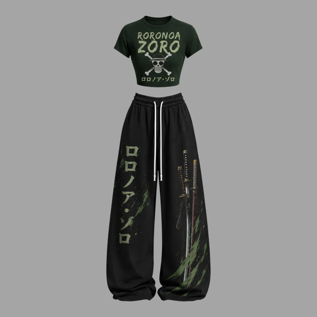 One Piece Top & Elasticated Trousers Two-Piece Set
