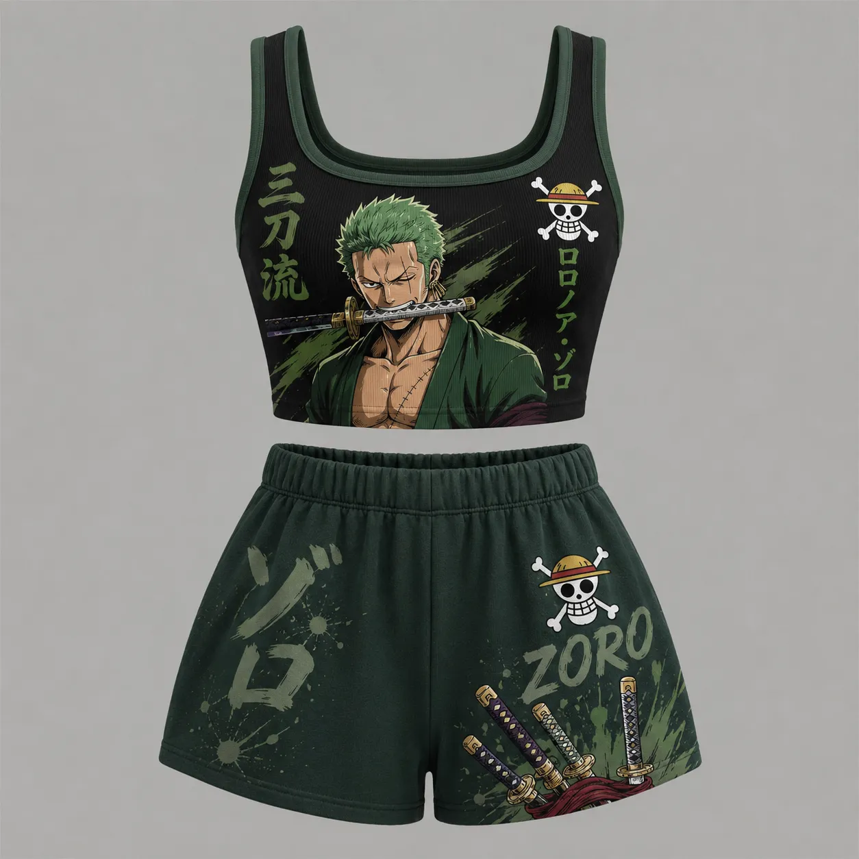 One Piece Vest and shorts Two-Piece Set