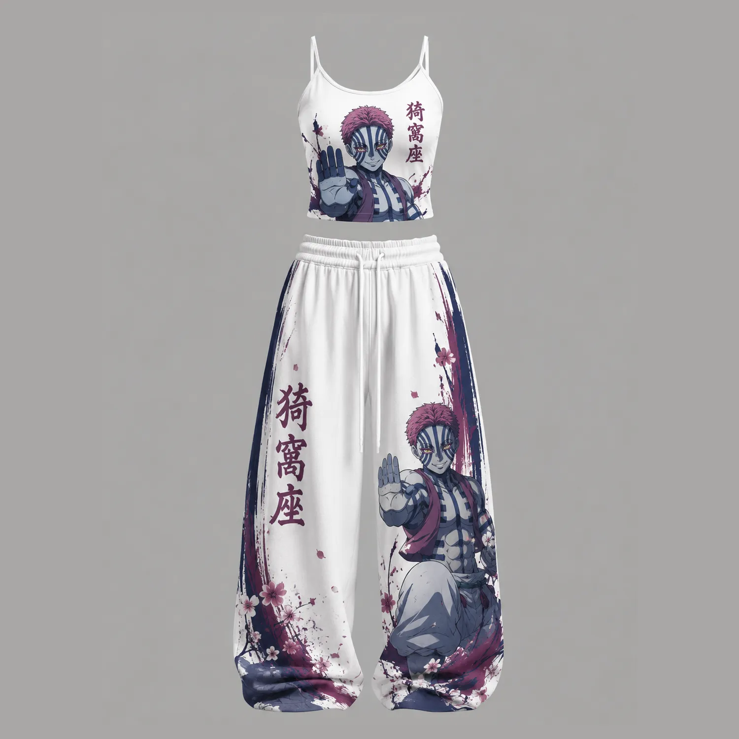 Demon Slayer Top & Elasticated Trousers Two-Piece Set