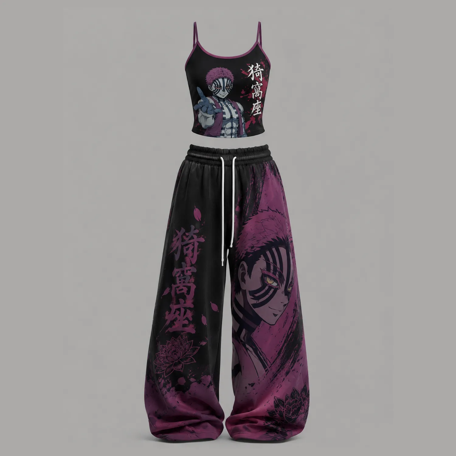 Demon Slayer Top & Elasticated Trousers Two-Piece Set