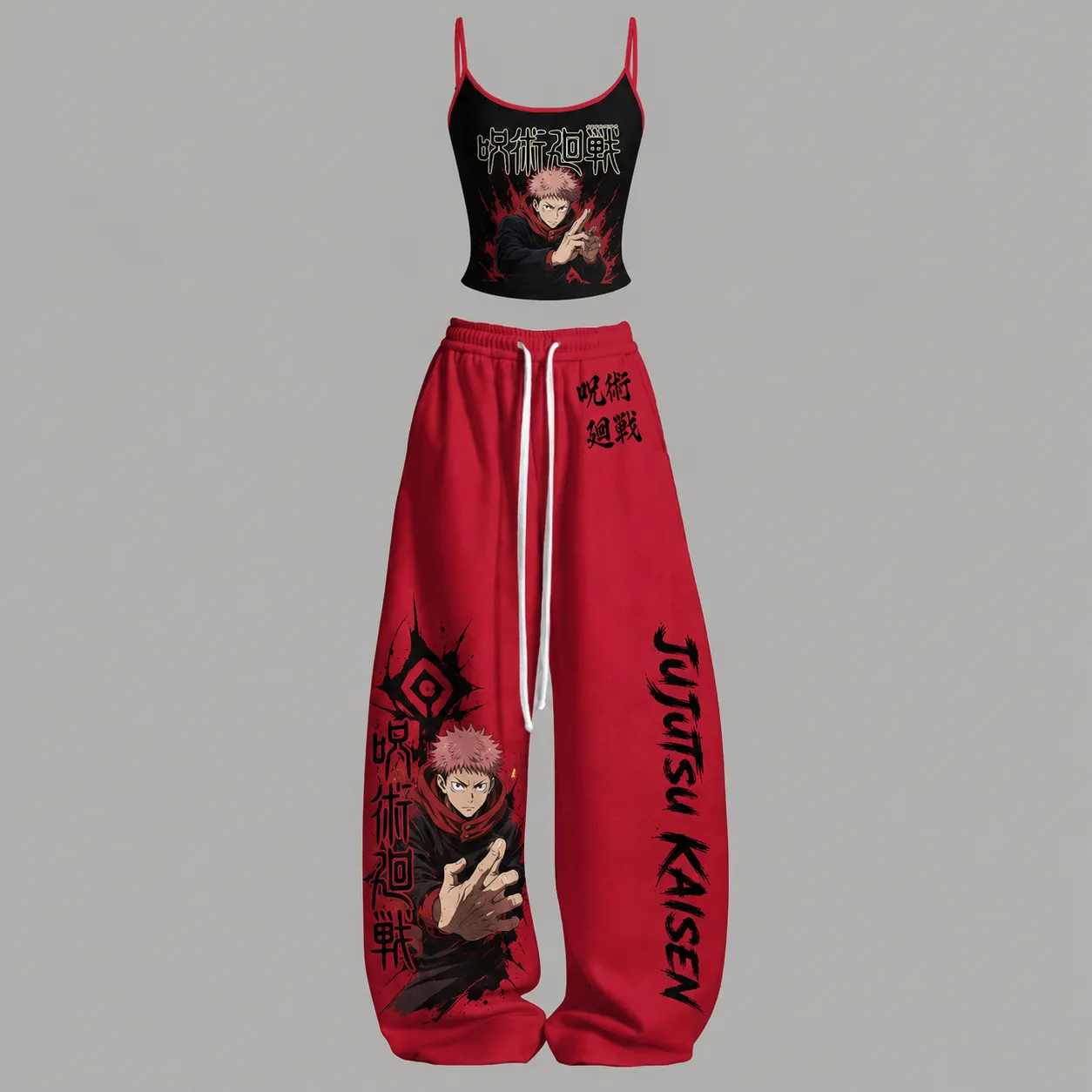 Jujutsu Kaisen Top & Elasticated Trousers Two-Piece Set