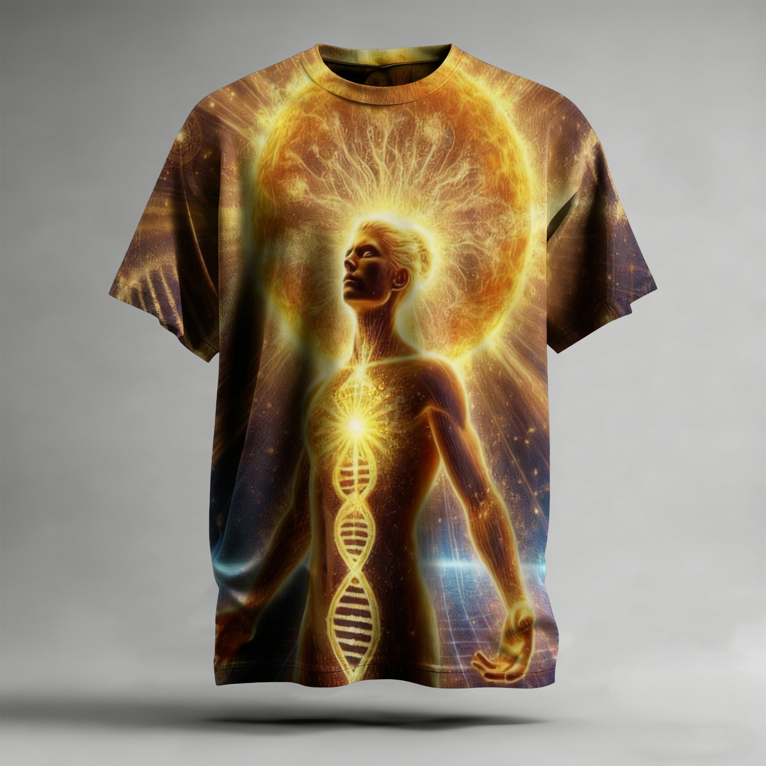 Power Energy Wave Abstract Art Short-Sleeved Hoodie