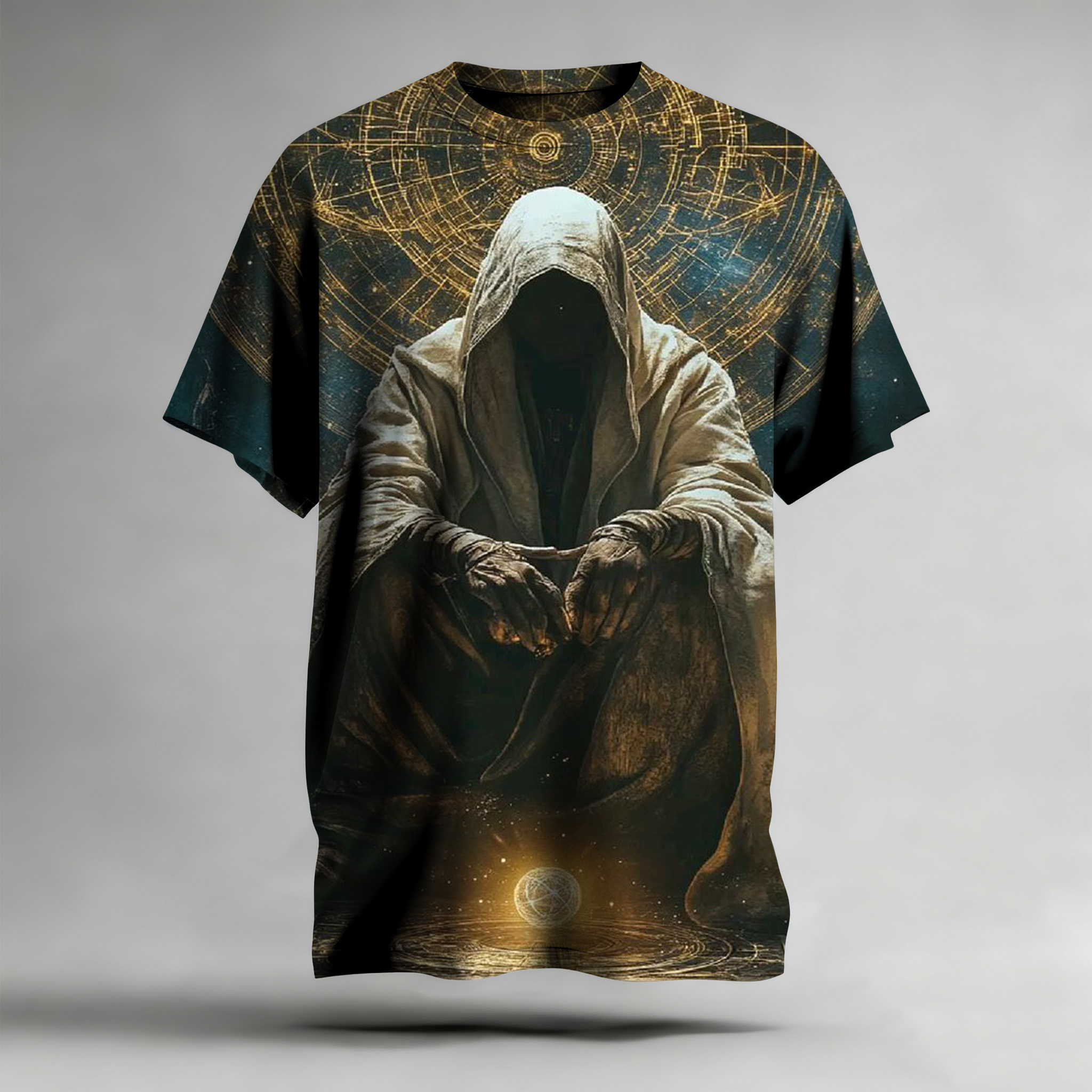 Mysterious Abstract Illusion Art Short-Sleeved Hoodie