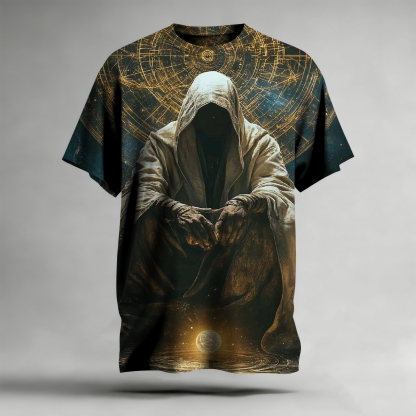 Mysterious Abstract Illusion Art Short-Sleeved Hoodie