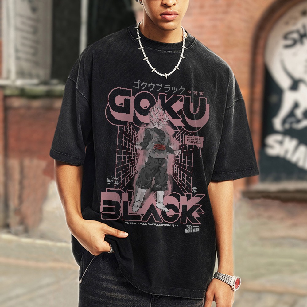 Goku Black Vintage Oversized T-Shirt | Dragon Ball Super