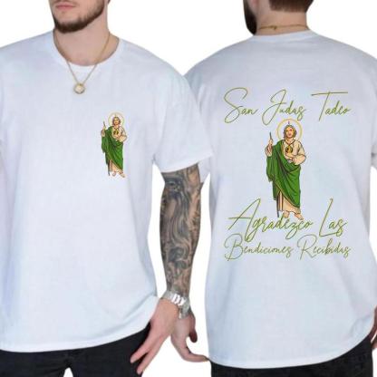 San Judas Tadeo Latino Cotton T-Shirt