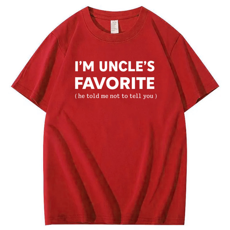 I'm Uncle’s Favorite Pattern 100% Cotton T-Shirt