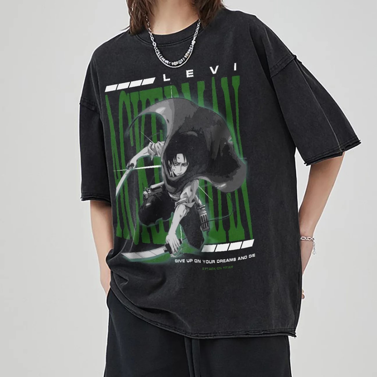 Levi Vintage Oversized T-shirt | Attack On Titan