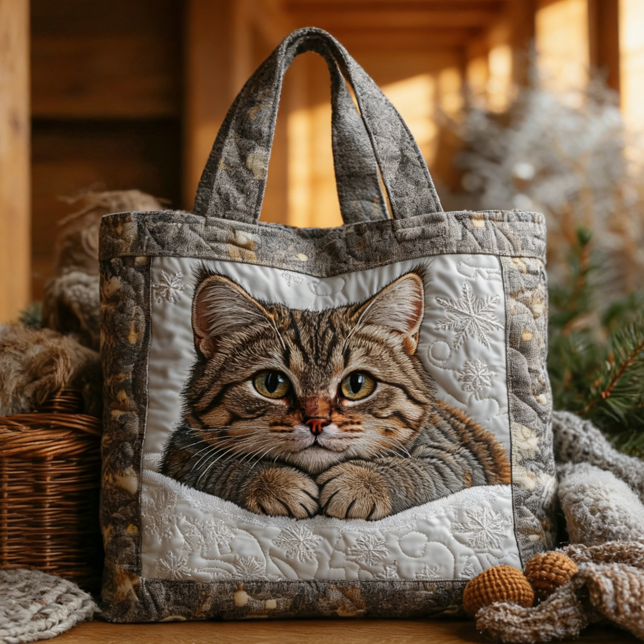 Classic Tabby Quilted Tote Bag 