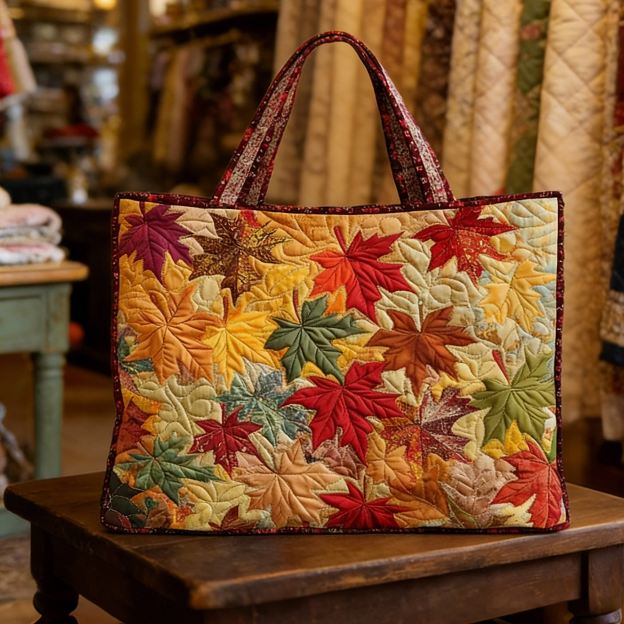 Scarlet MapleHandmade Tote Bag