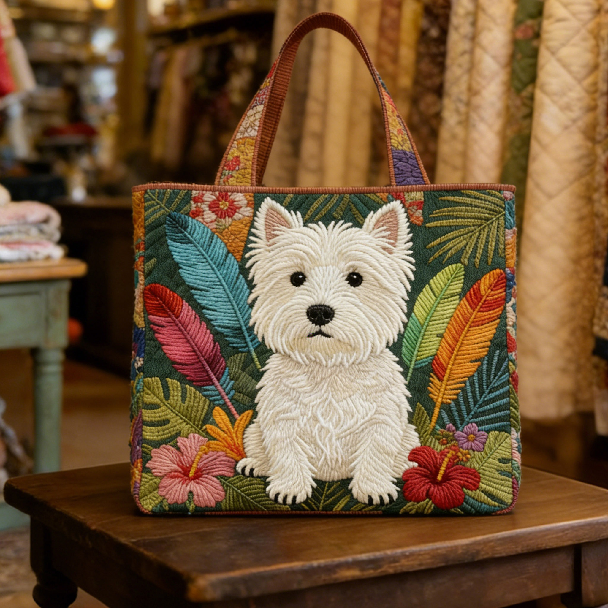 West Highland White Terrier Handmade Tote Bag